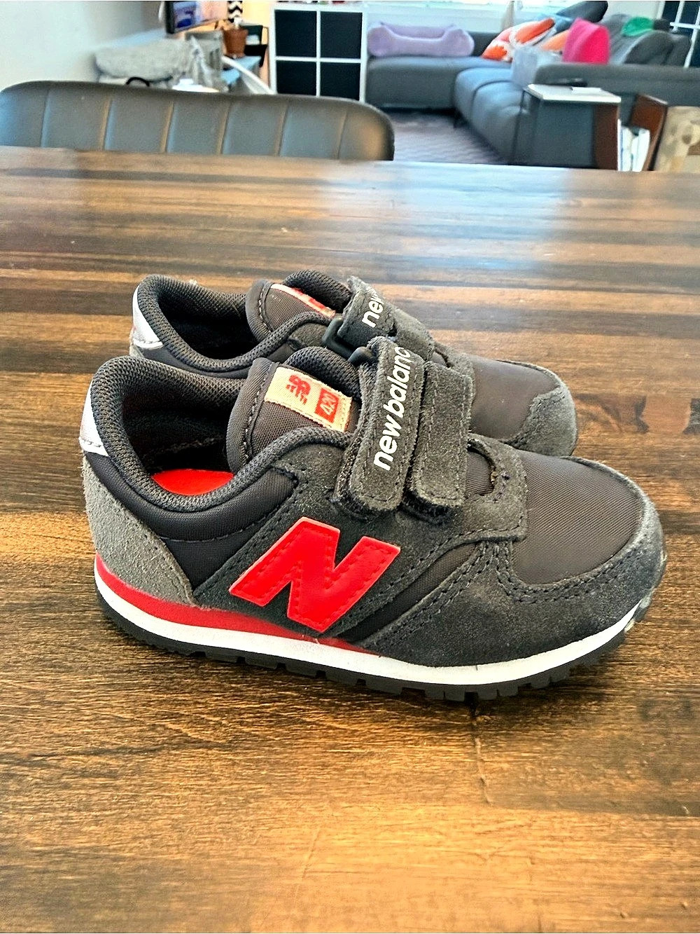 New Balance 420 Kids Sneakers Baby US 5 Gray Red